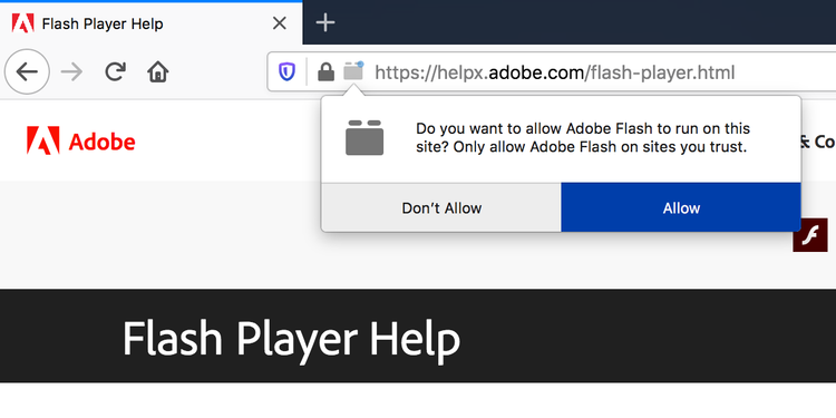 在Firefox中启用Flash Player 4